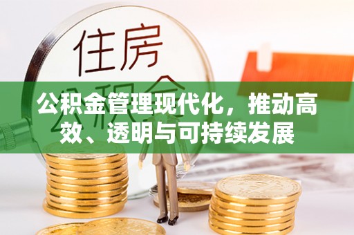 平阴公积金管理现代化，推动高效、透明与可持续发展