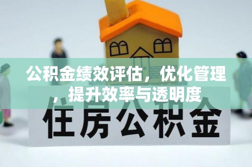 平阴公积金绩效评估，优化管理，提升效率与透明度