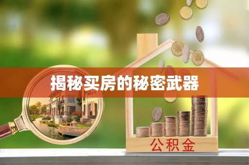 平阴揭秘买房的秘密武器